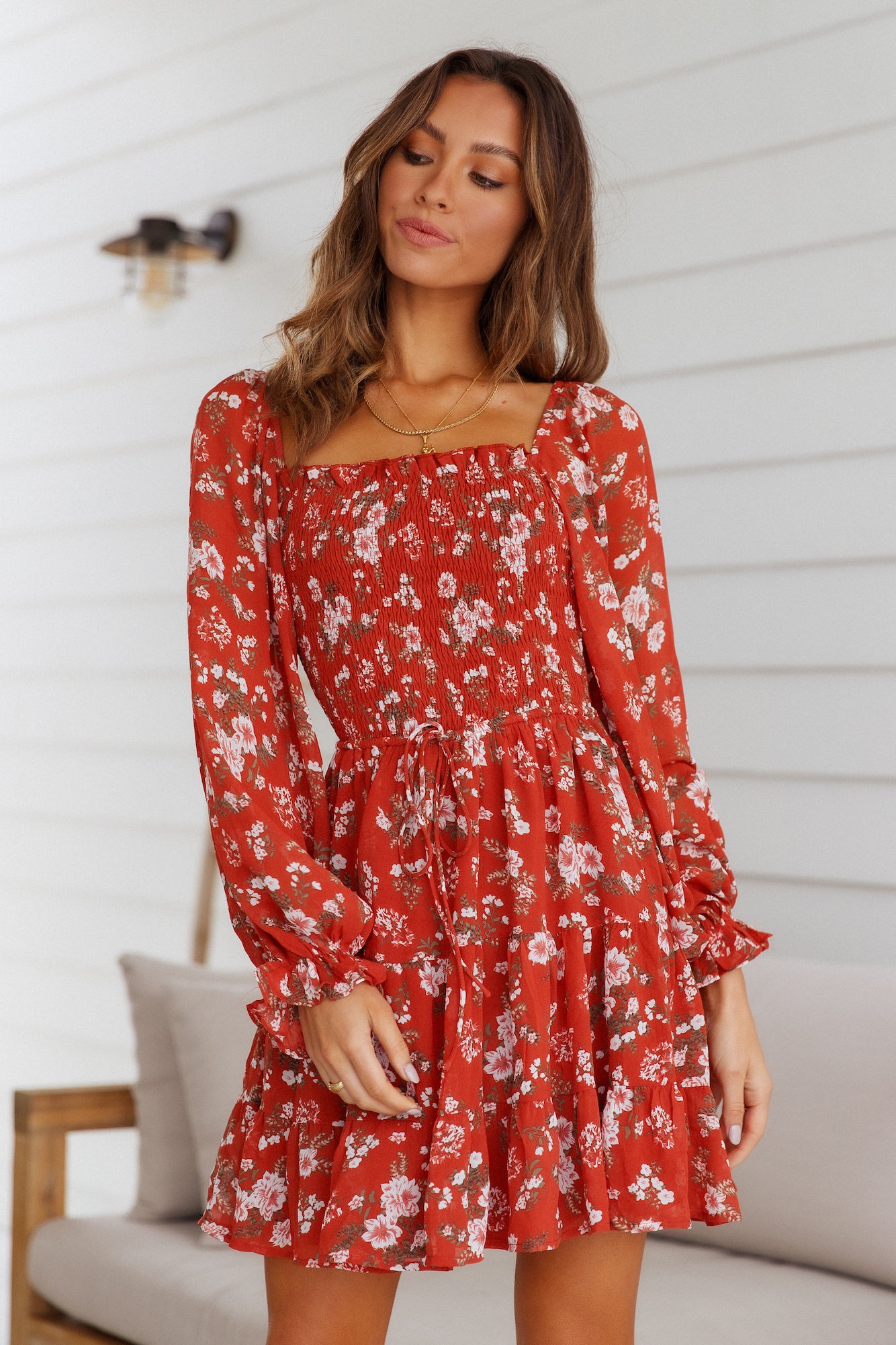 Electric Lover Dress Rust