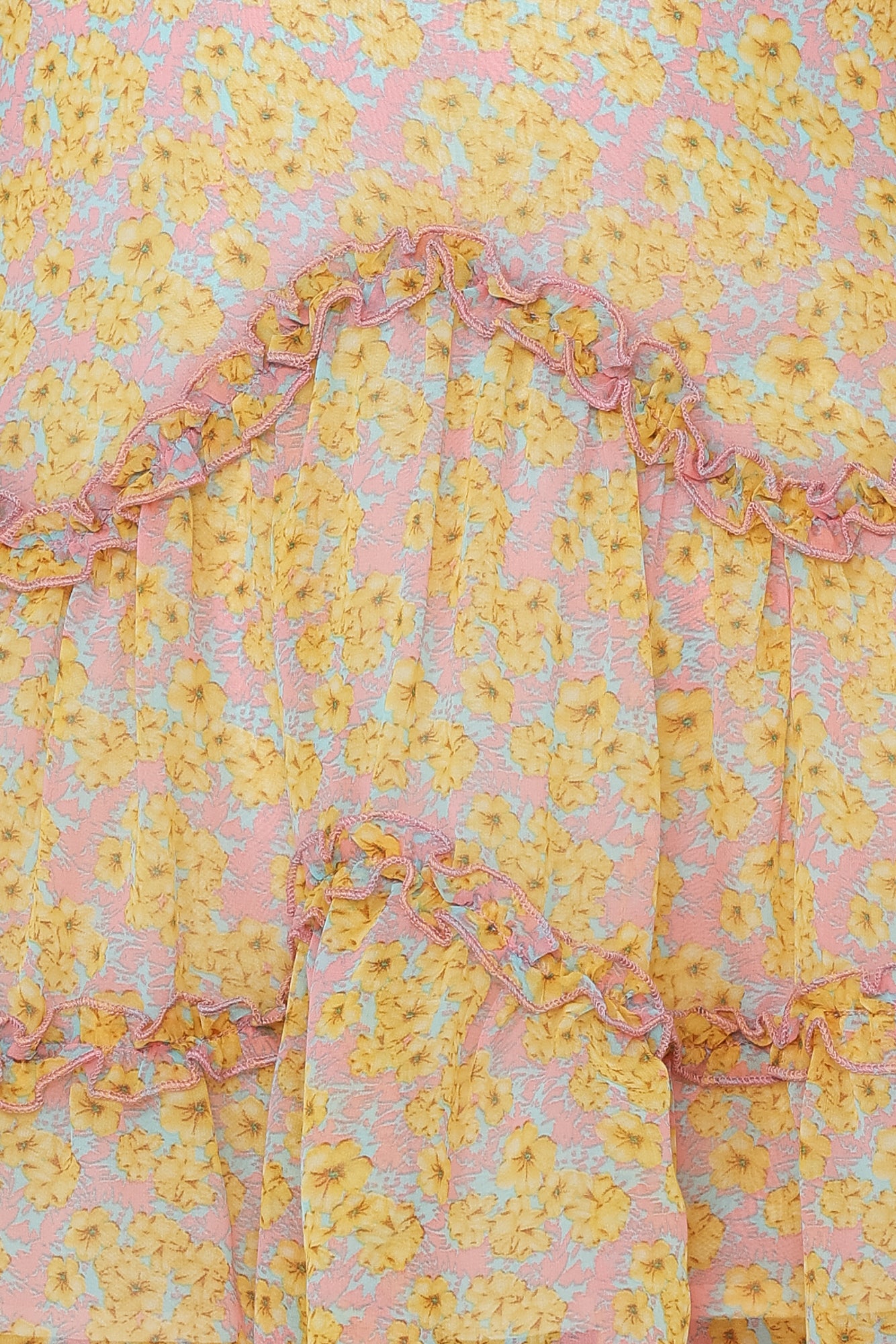 Raining Flowers Dress Yellow