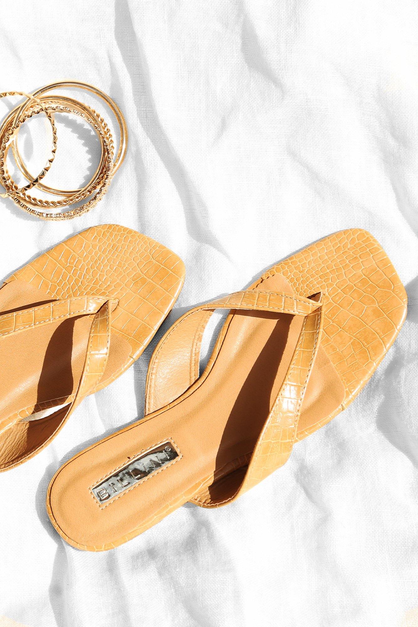 BILLINI Archer Slide Camel Croc