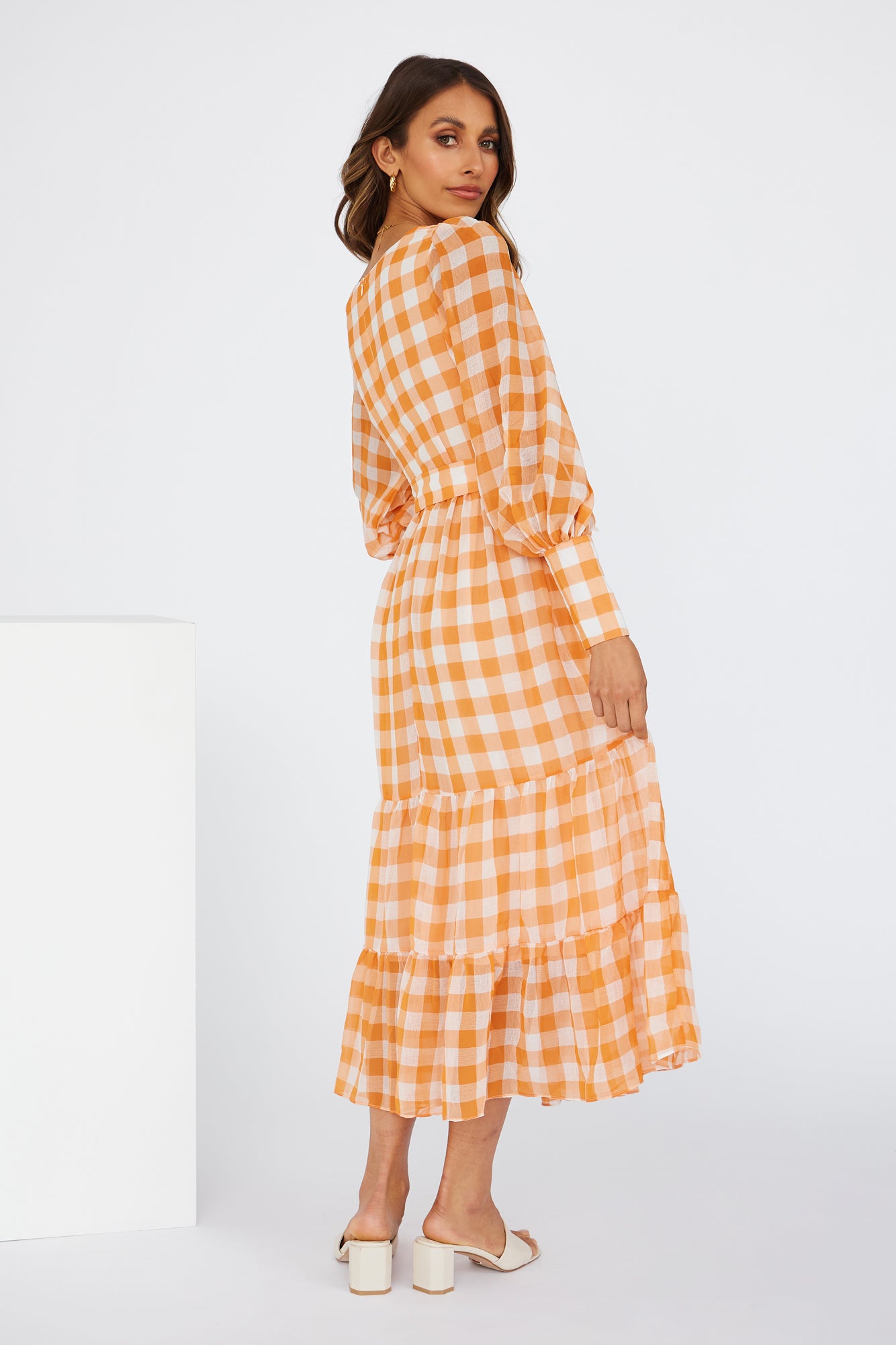 Time Of Fairytales Midi Dress Orange