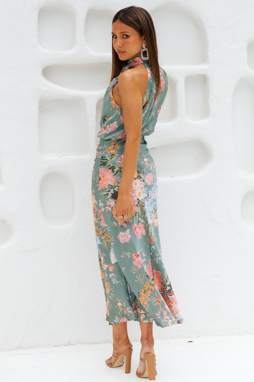 Switch Over Maxi Dress Green