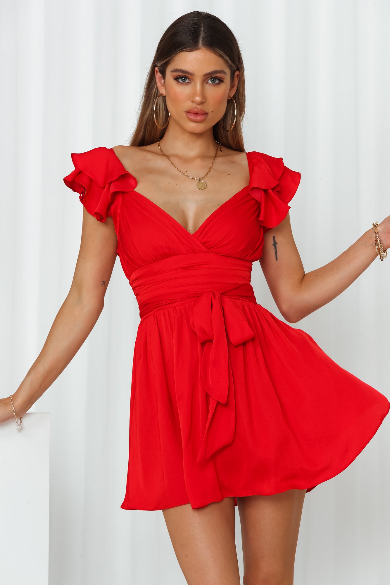 Wheel Of Fortune Dress Red