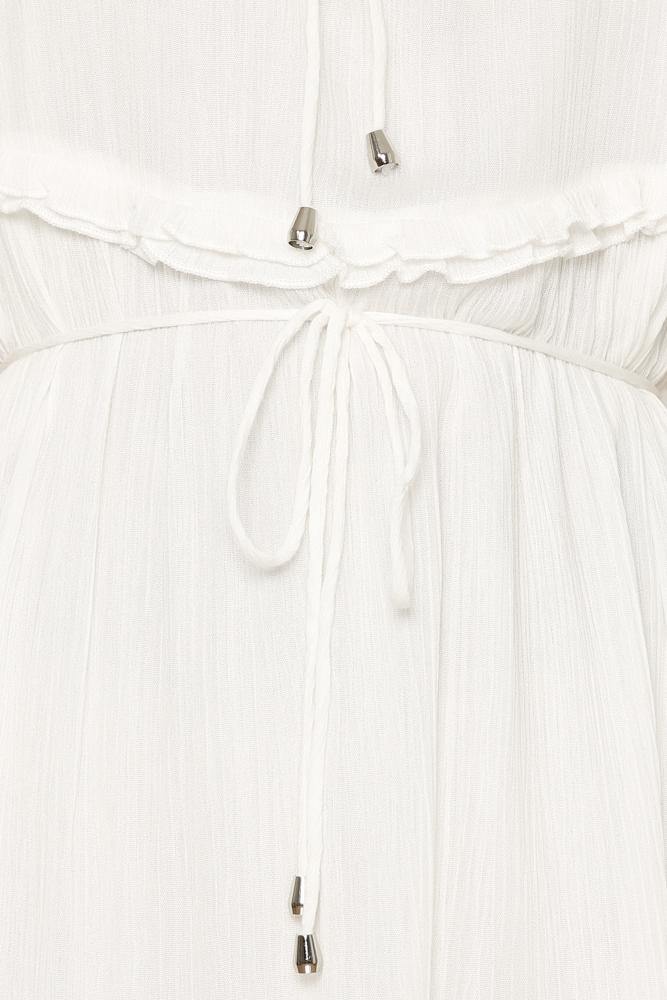 Leave The Night On Midi Dress White