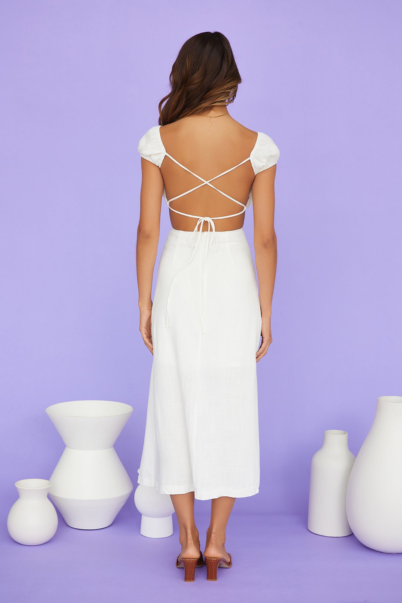 In Your Eyes Maxi Dress White