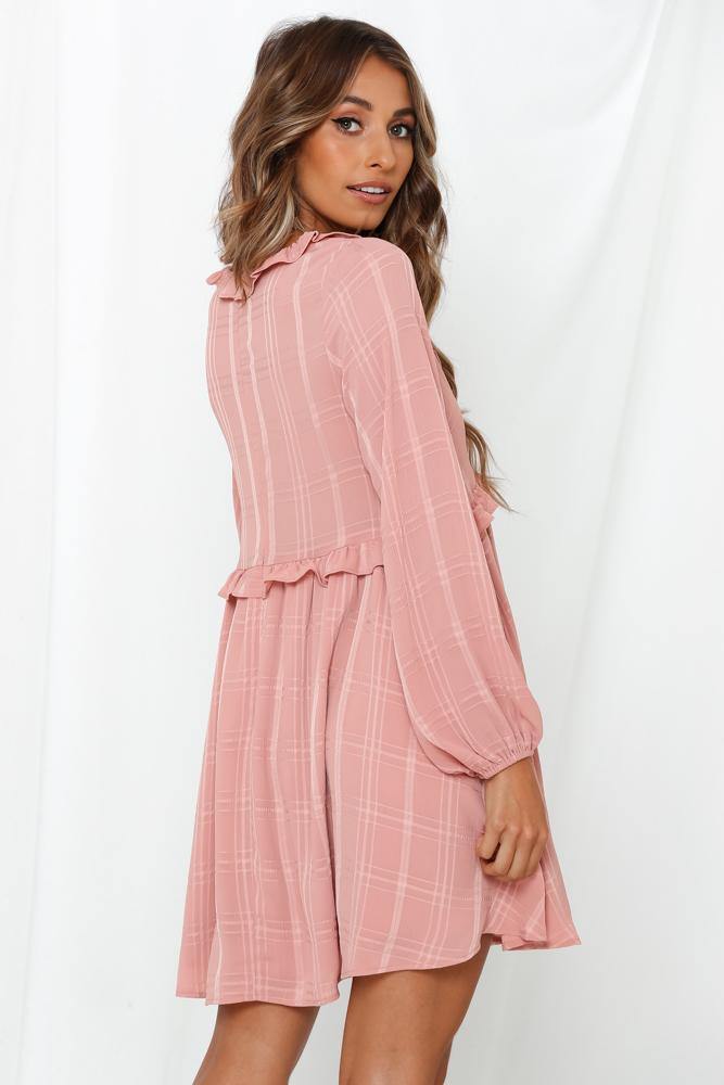 Take Your Time Dress Blush