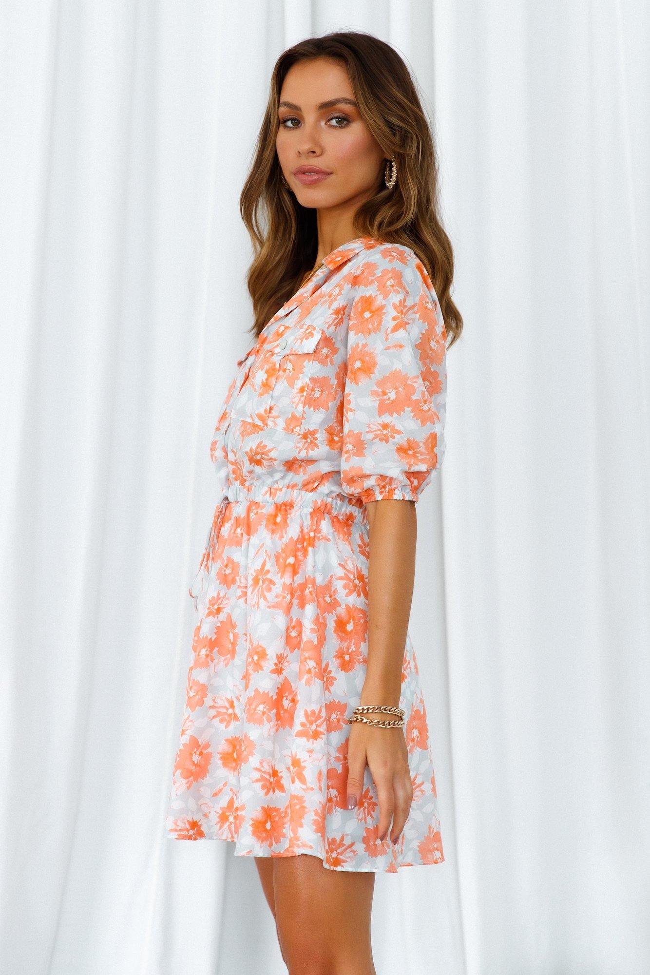 Casablanca Shirt Dress Orange