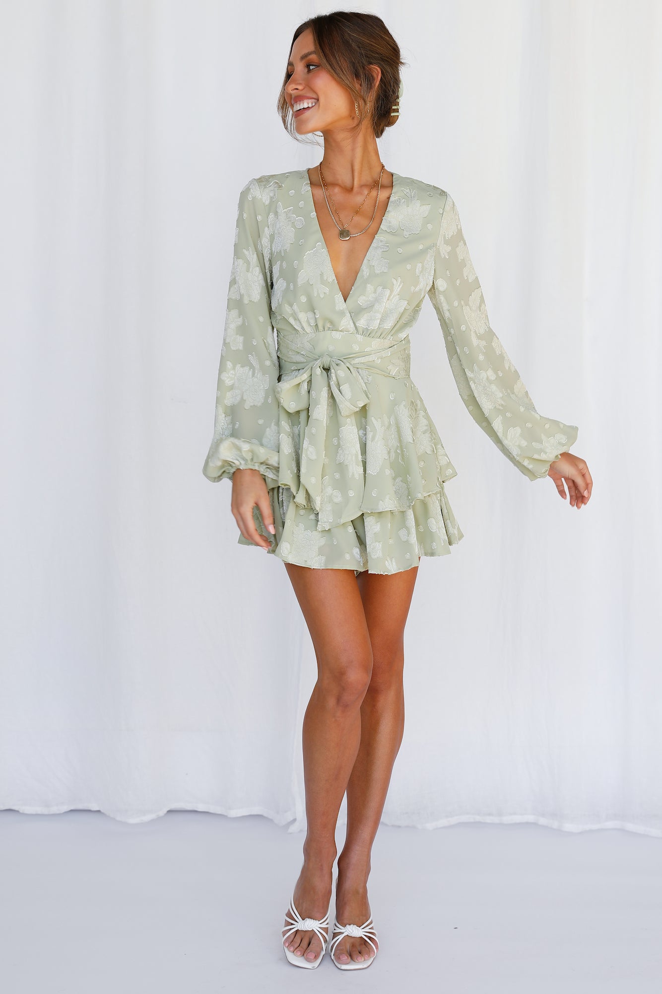 Distant Paradise Romper Pistachio