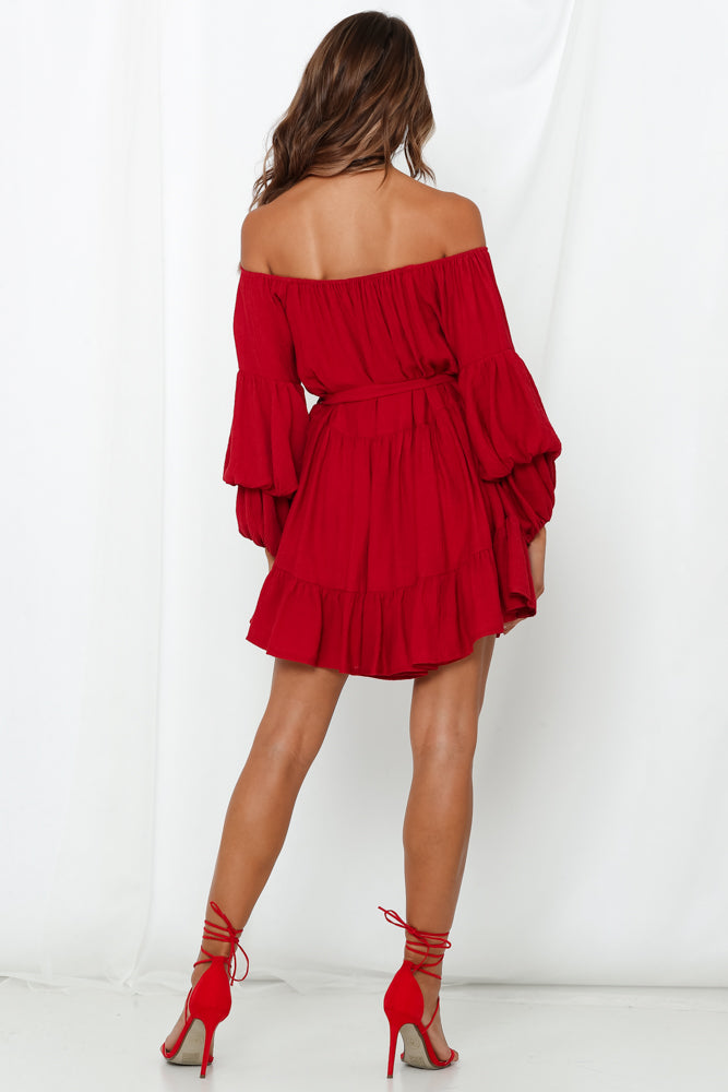 Always The Love Songs Dress Burgundy
