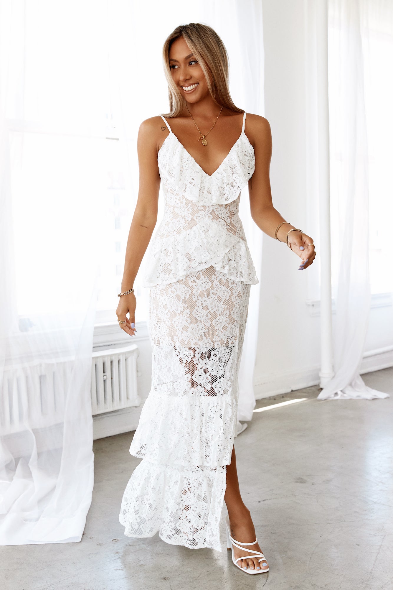 Whirlwind Romance Maxi Dress White