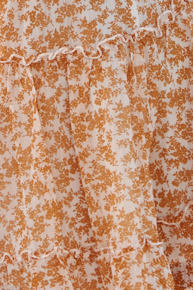 Birds Fly High Dress Mustard