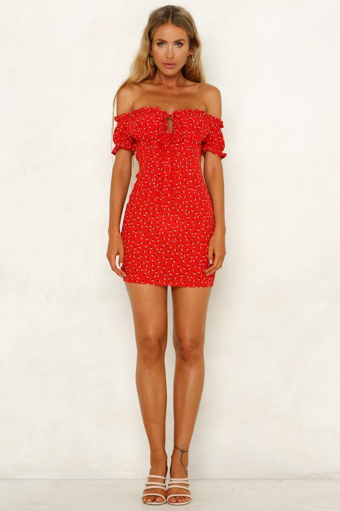 Tied To You Dress Red
