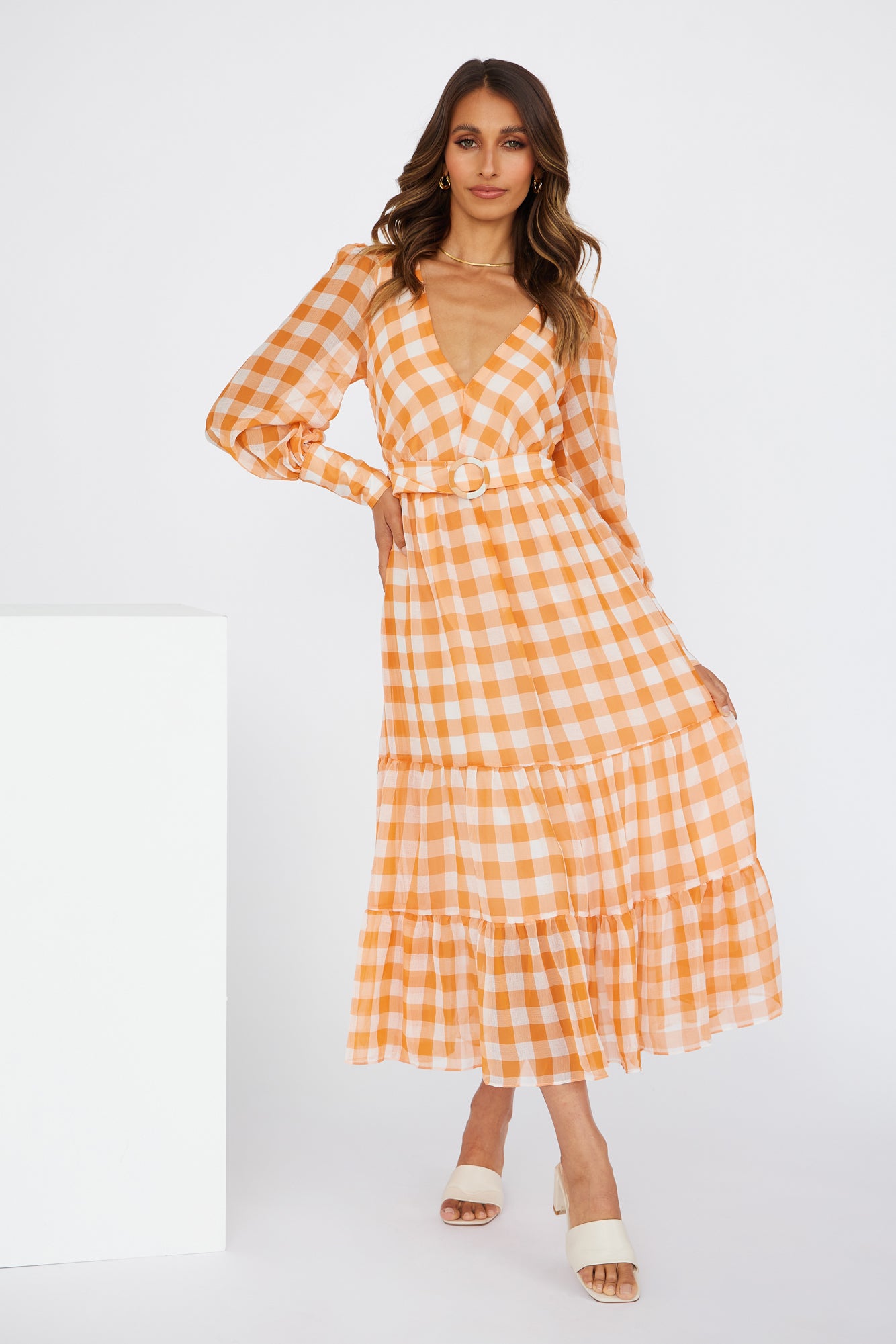 Time Of Fairytales Midi Dress Orange