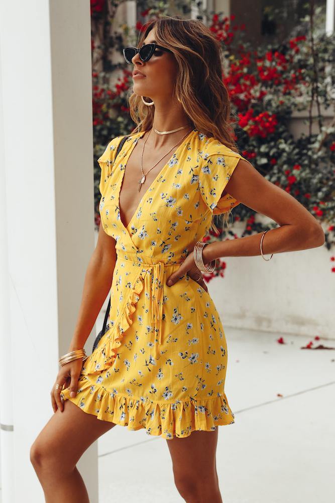 Sun Comes Up Dress Yellow