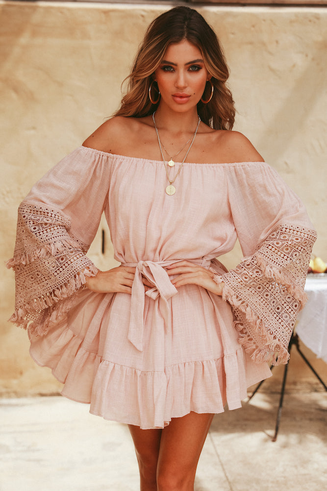 Beneath My Wings Dress Mocha