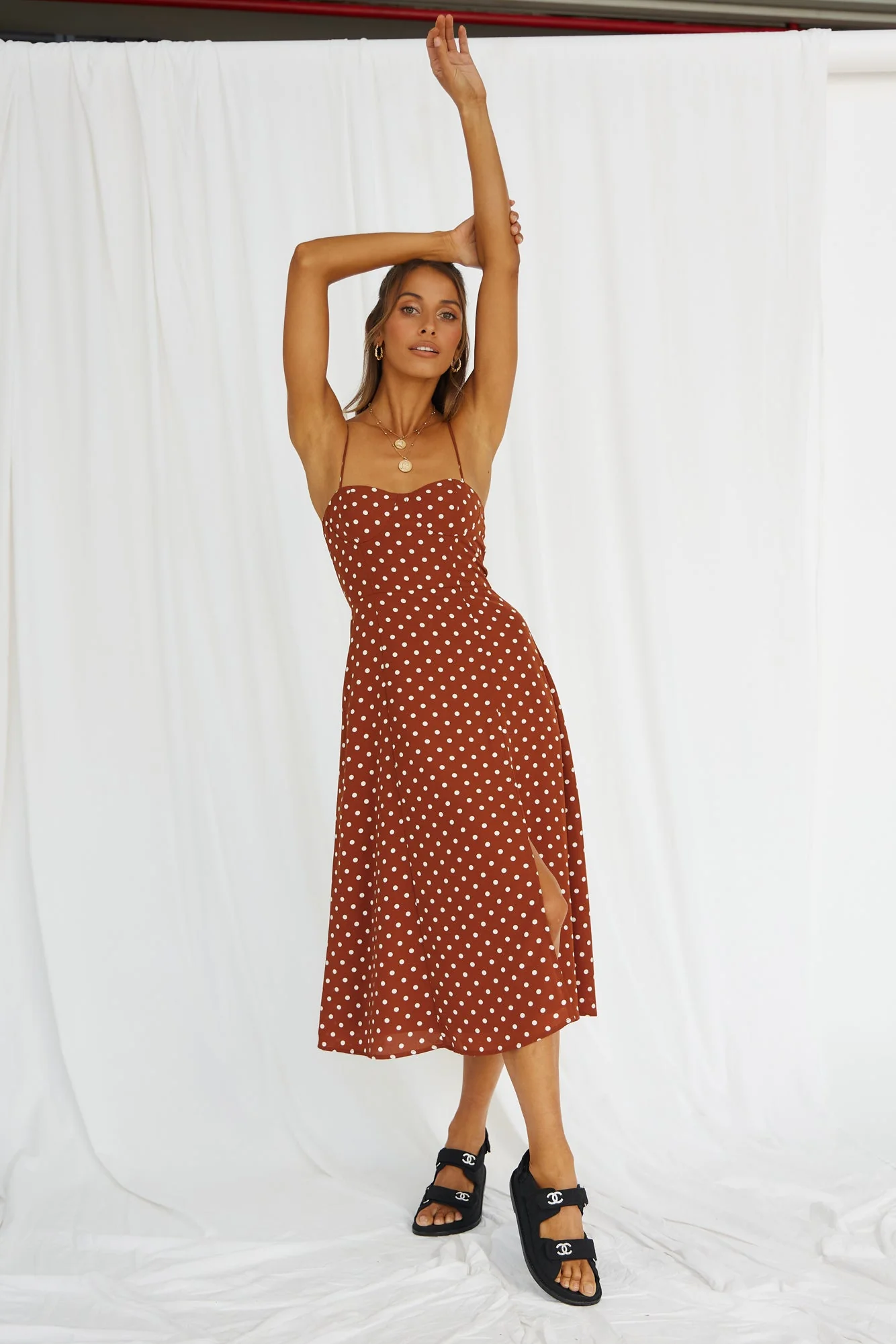Leave Me Loving Maxi Dress Rust