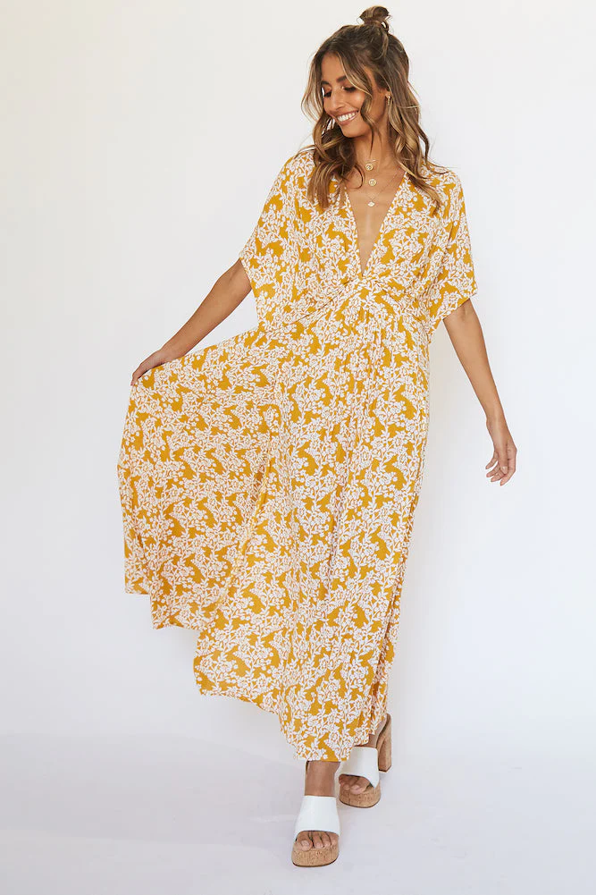 Phoenix Maxi Dress Mustard