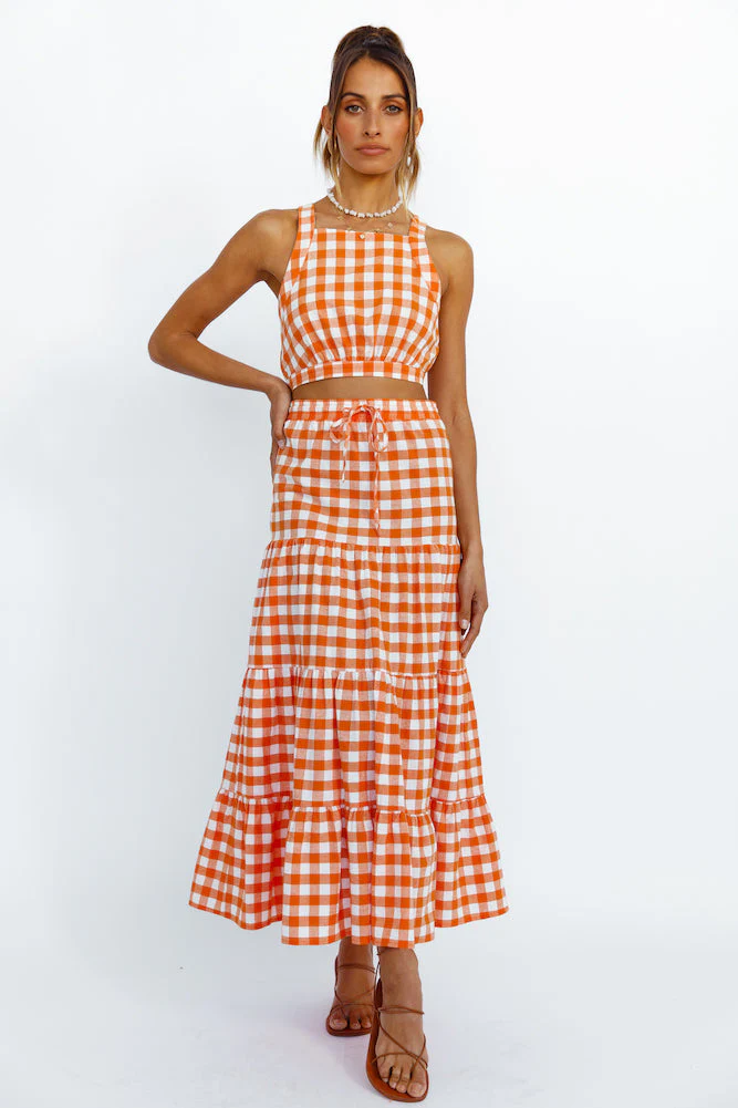 Popping Star Crop Top Orange