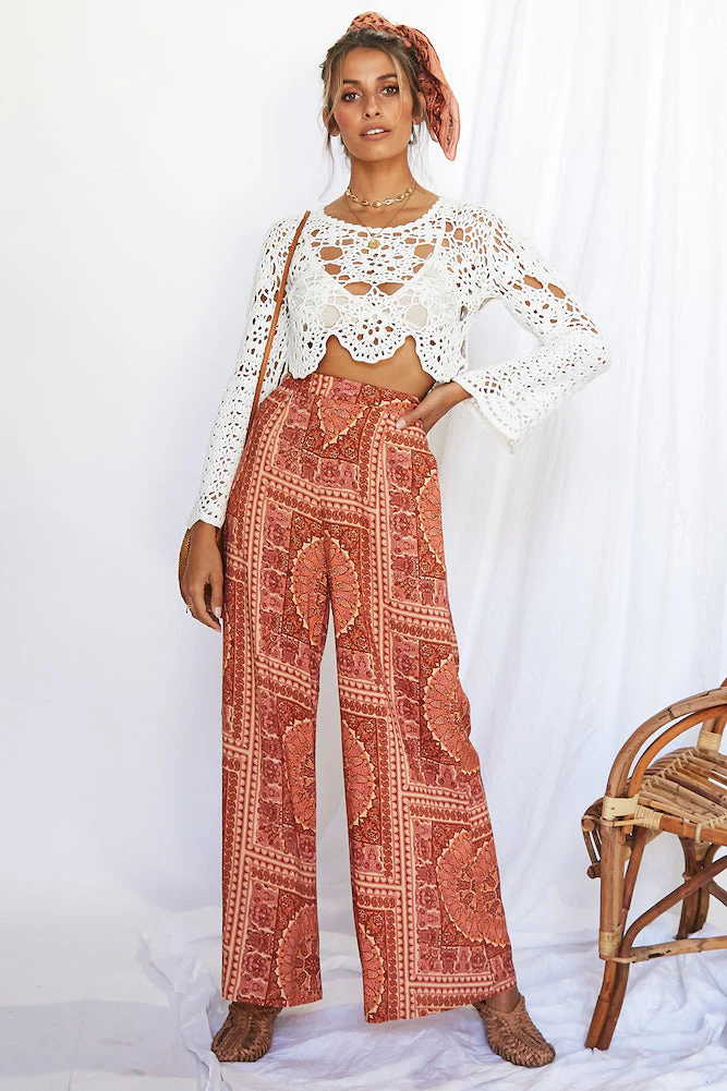 Wild Lily Crop Top White