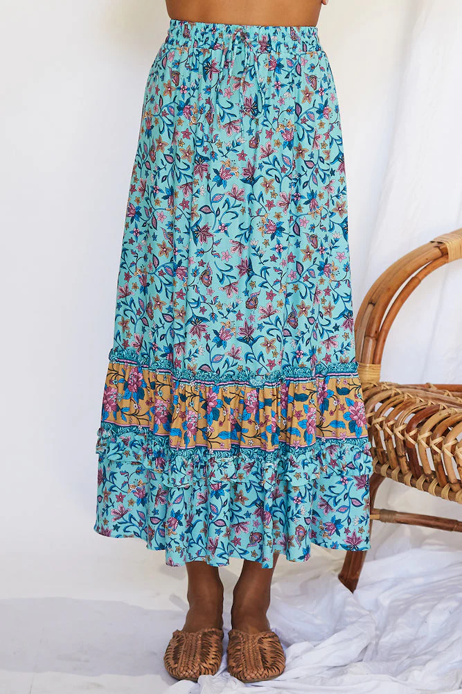 Exotica Maxi Skirt Blue