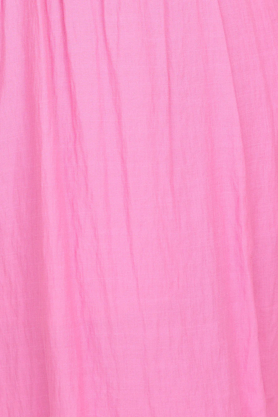 Seaside Picnic Midi Dress Pink
