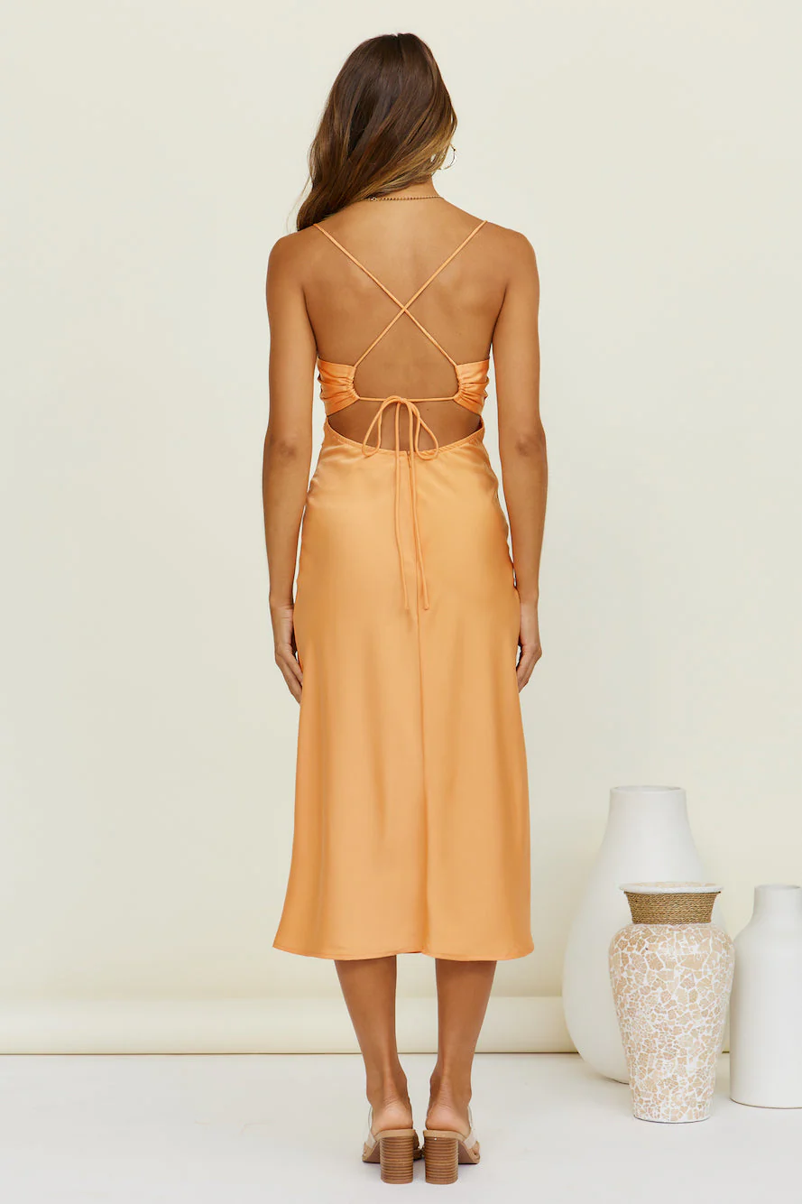 Anura Midi Dress Orange