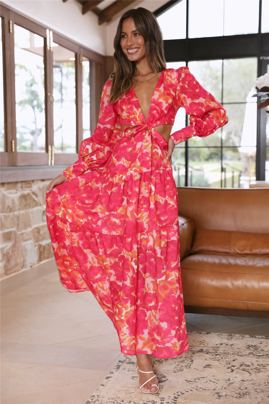 Coastal Walks Maxi Dress Pink