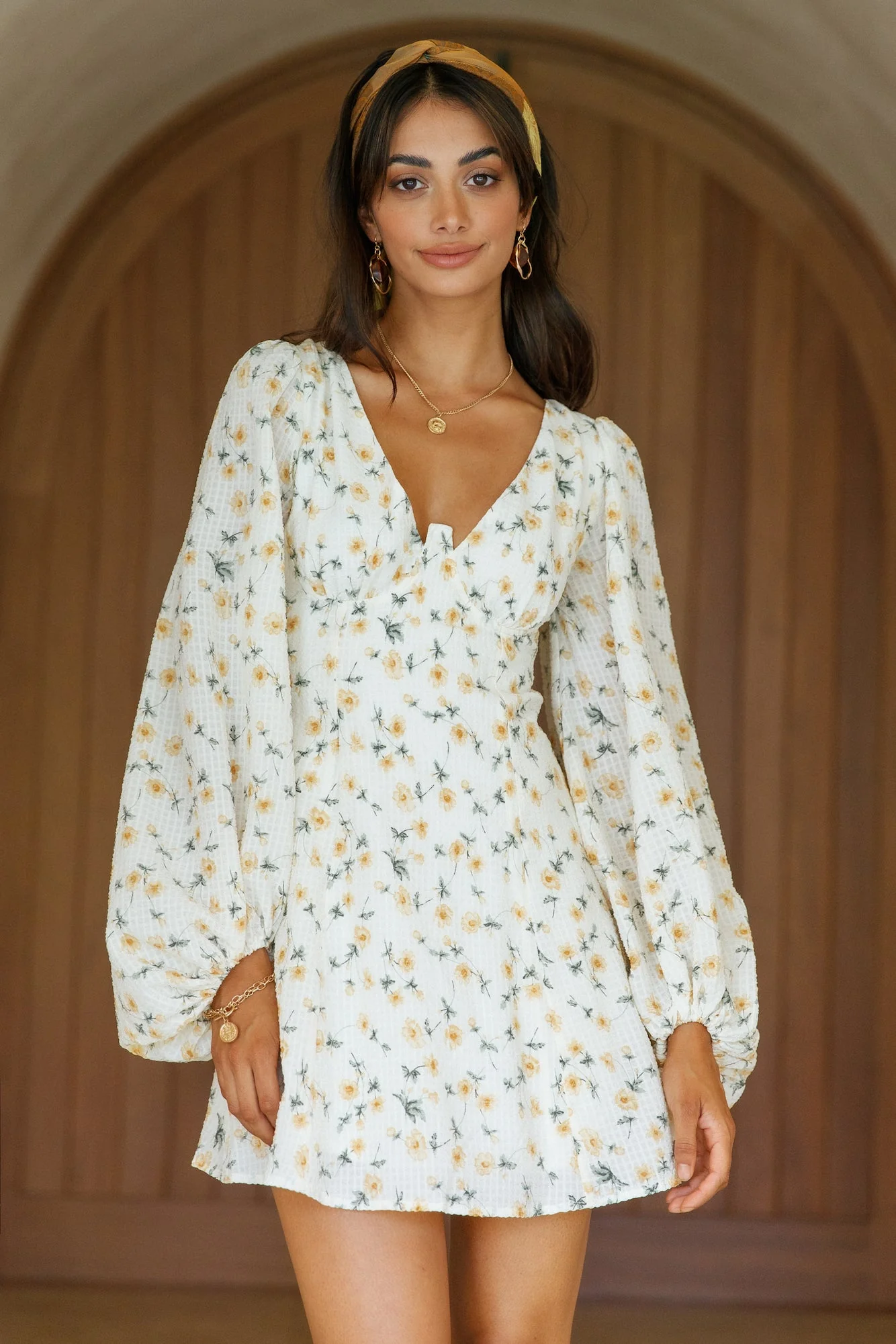 Toffee Florals Dress