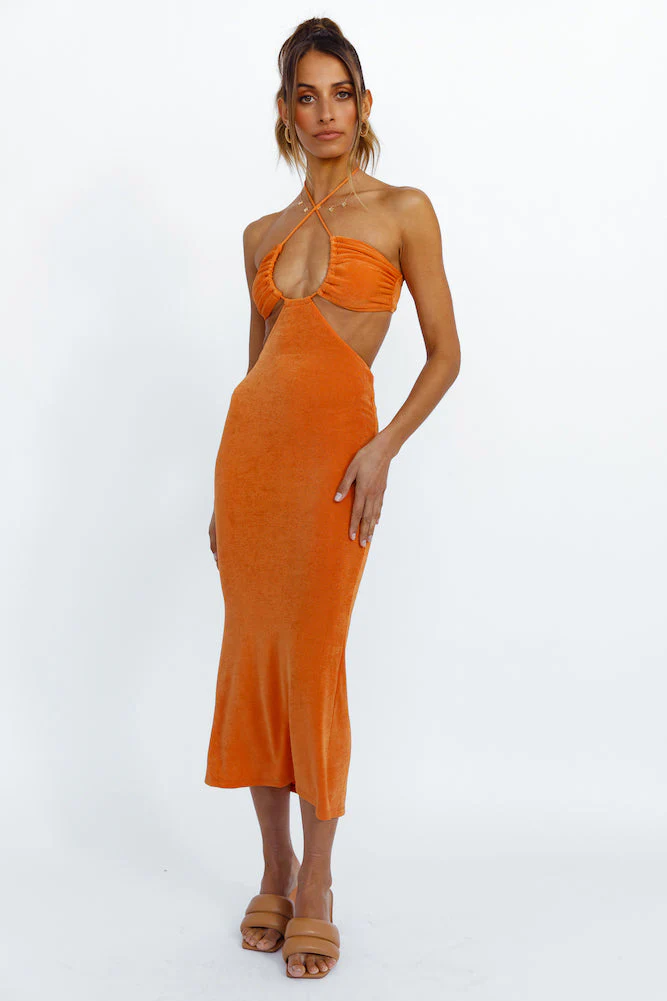 The Other Side Maxi Dress Orange
