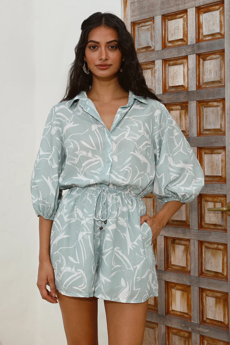 Free As A Bird Playsuit Sage