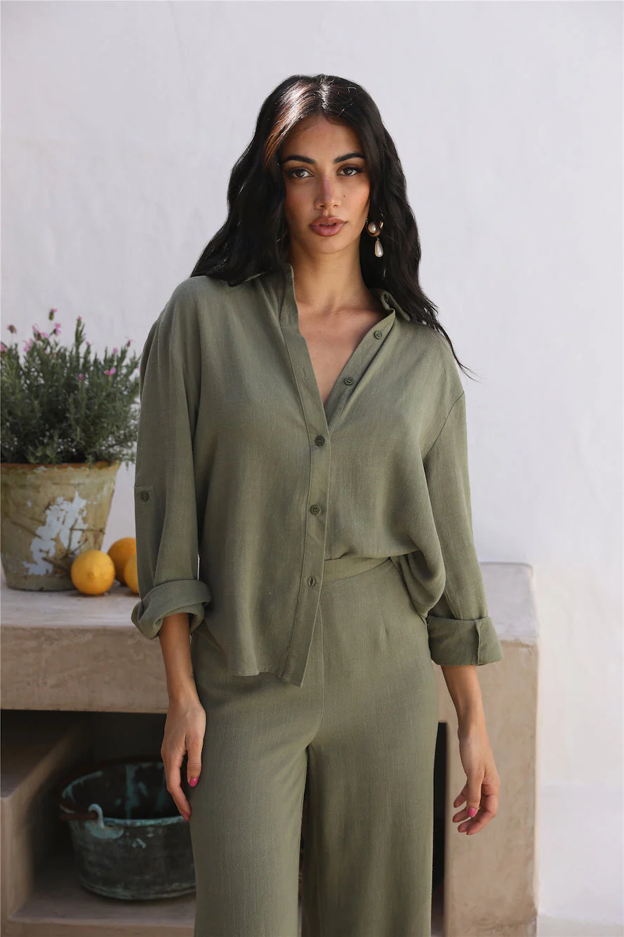 SEVEN WONDERS Kym Shirt Khaki