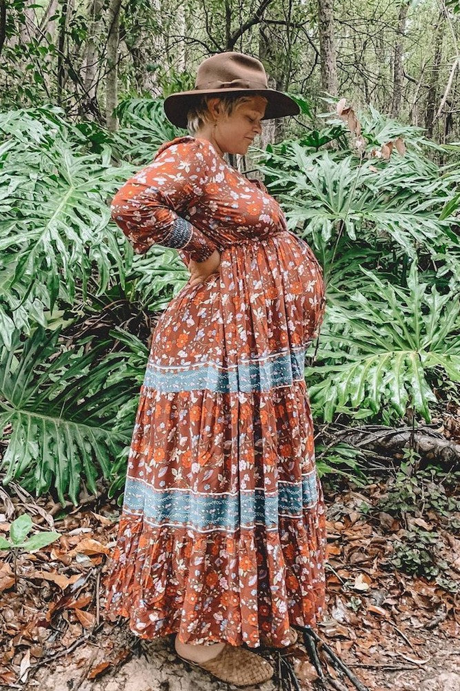 Fairy Wings Maxi Dress Maroon