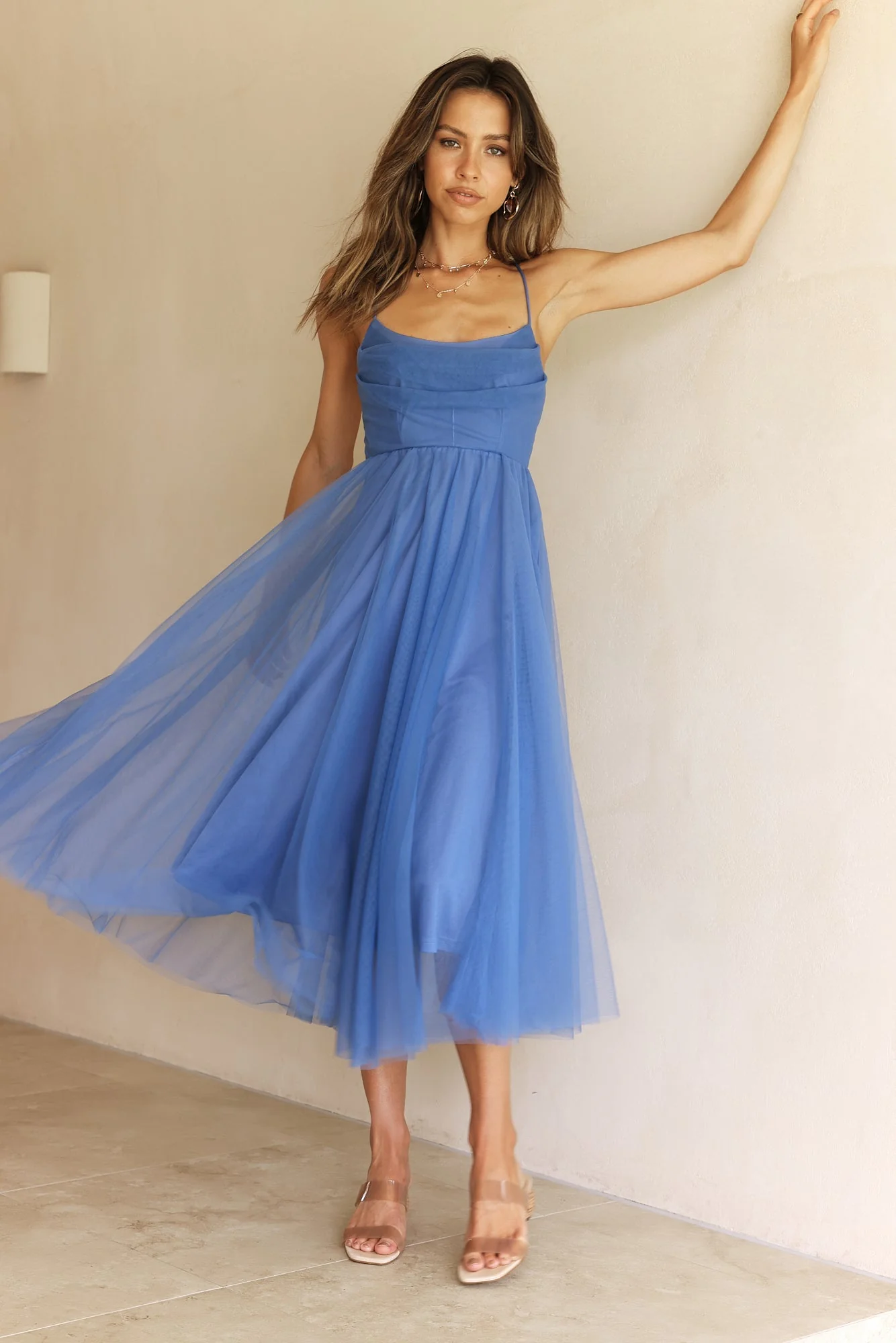You Gotta Know Maxi Dress Blue