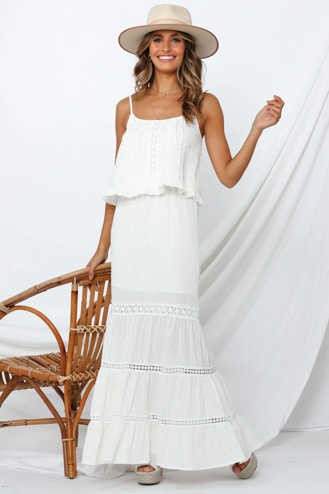 Island Sun Crop Top White