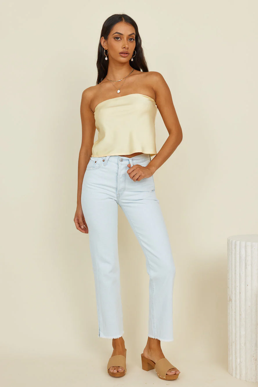 Forever Ago Top Yellow