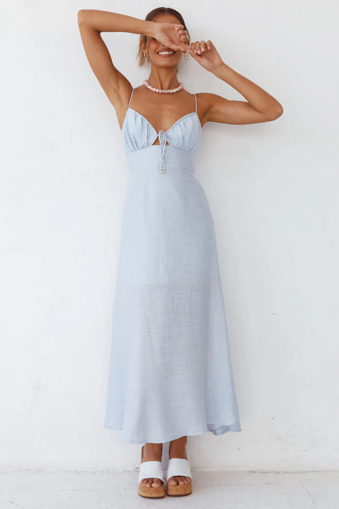 Heart In Two Maxi Dress Blue