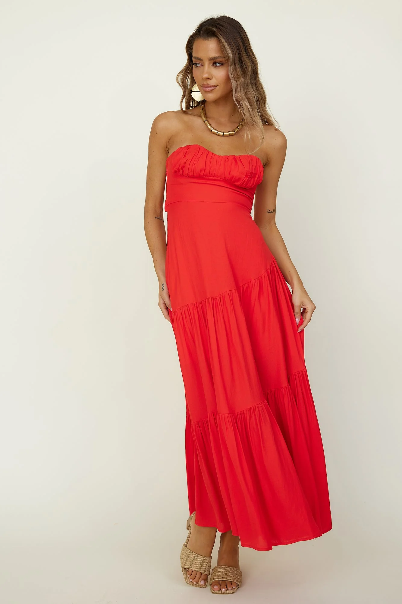 Sunrise View Maxi Dress Red