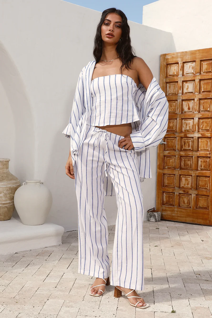 SNDYS Isla Pants Blue Stripe