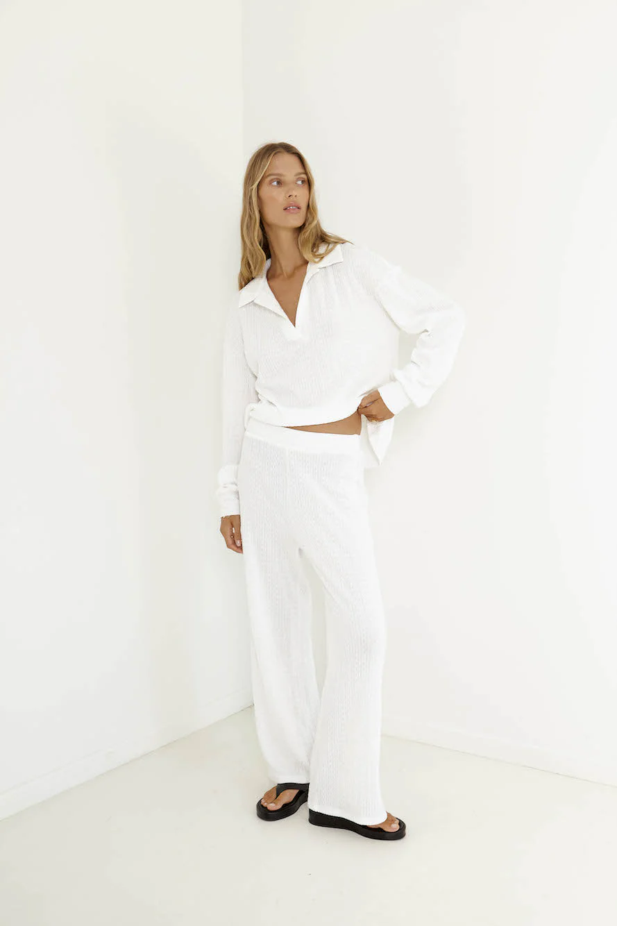 SNDYS Avery Pant White
