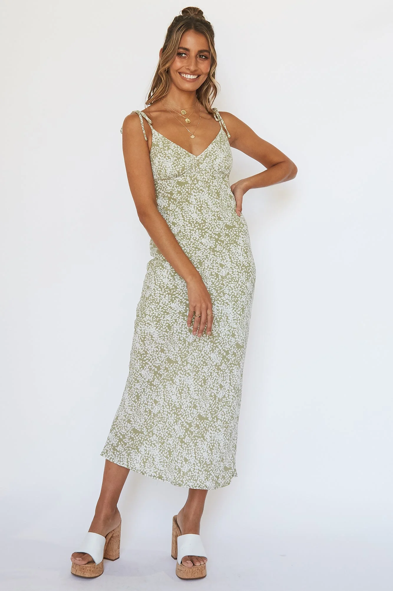 Jungle Parade Maxi Dress Green