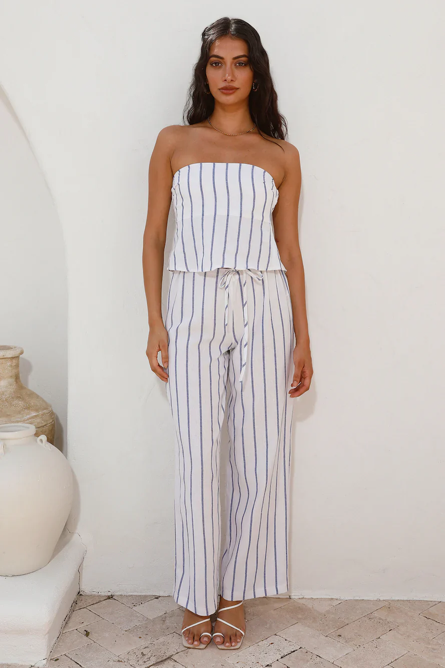 SNDYS Isla Top Blue Stripe