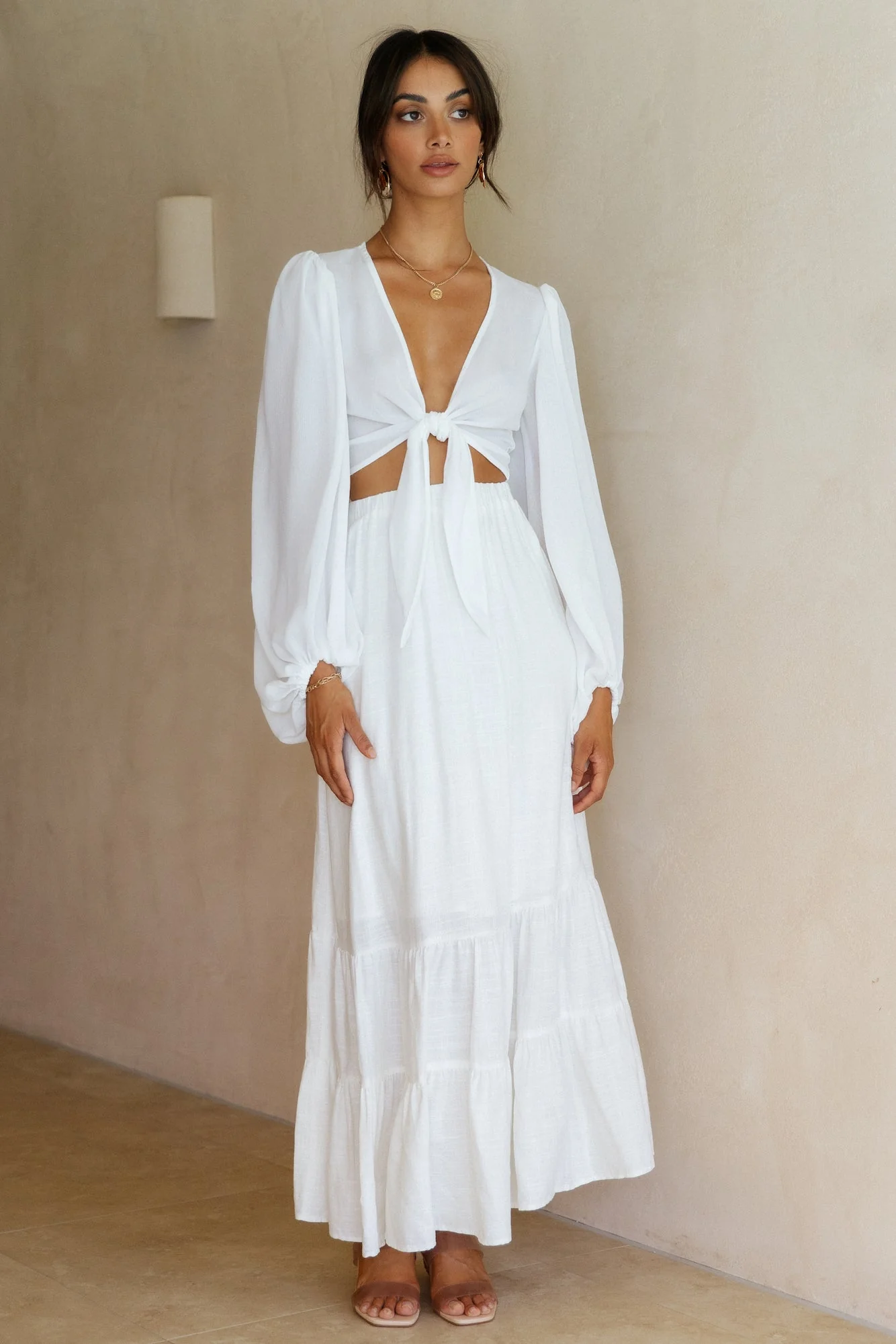 Cloudless Skies Crop Top White