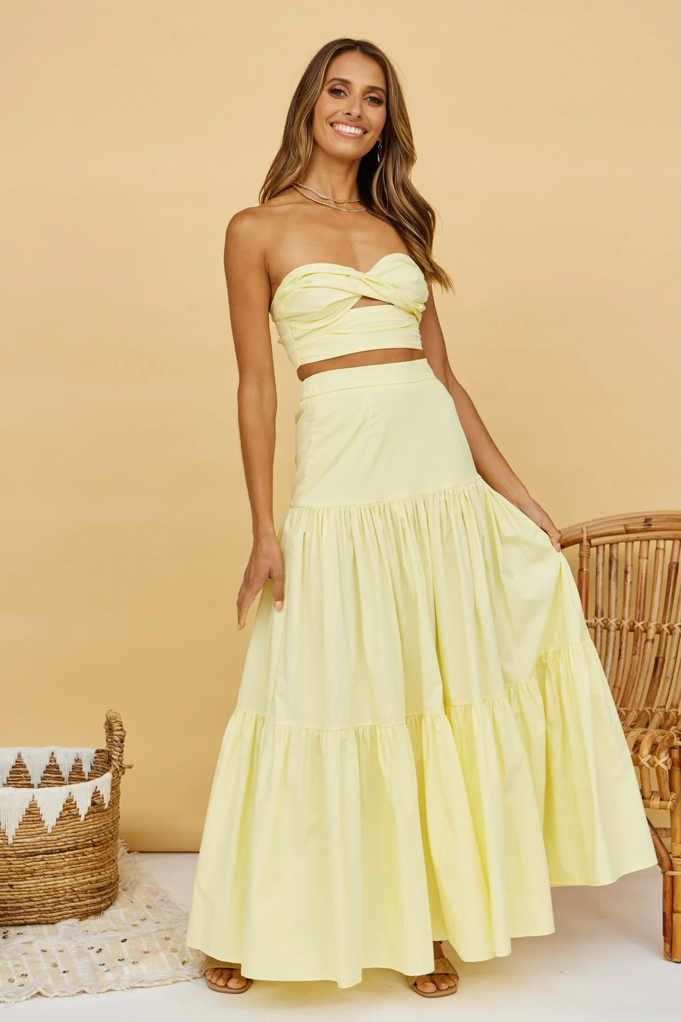 RUNAWAY THE LABEL Ayla Top Lemon