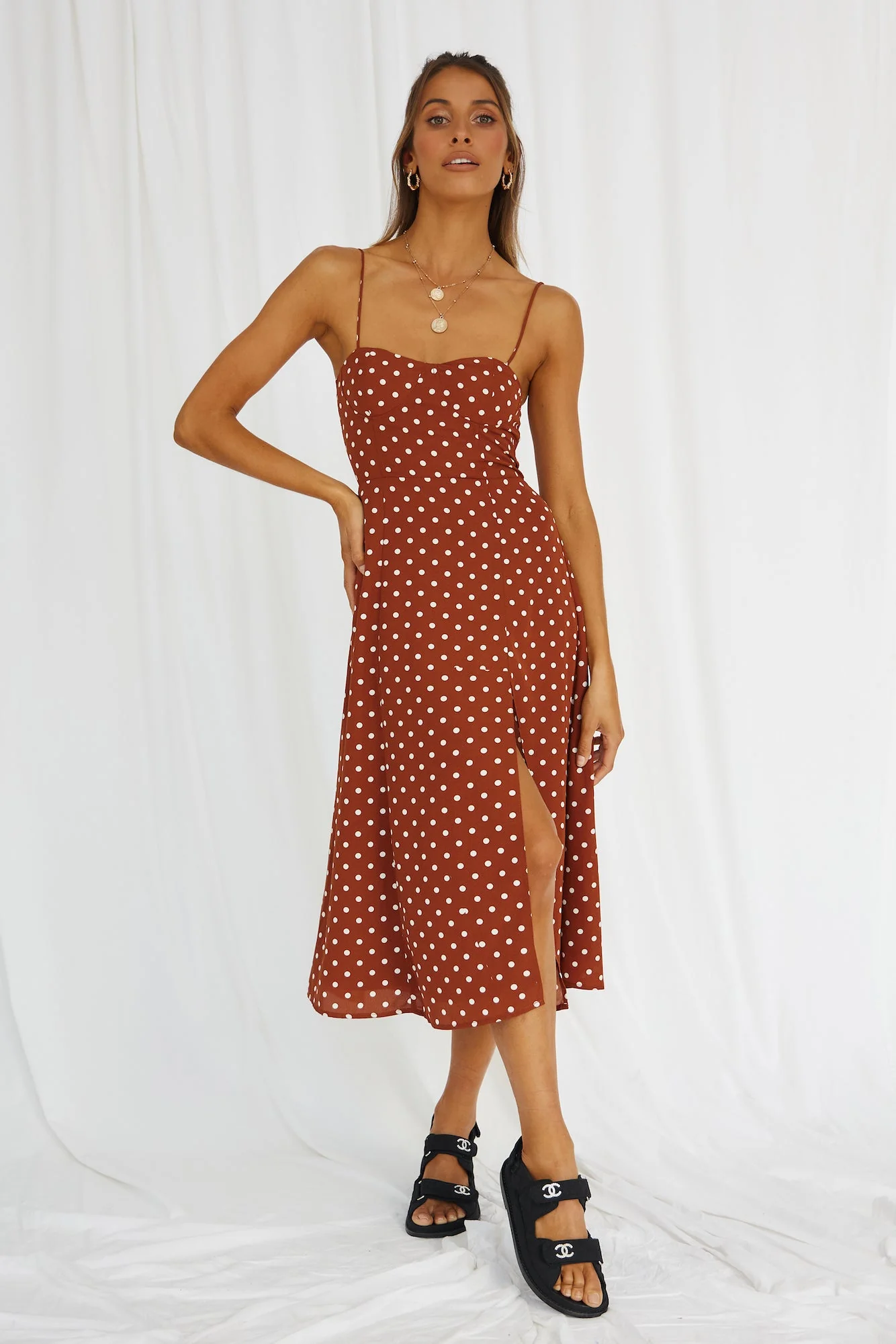 Leave Me Loving Maxi Dress Rust