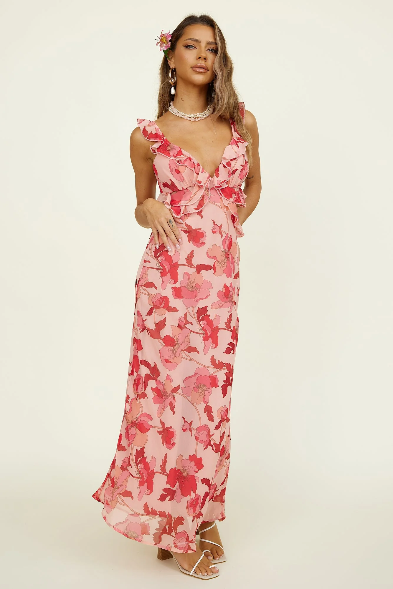 West Coast Drive Maxi Dress Pink