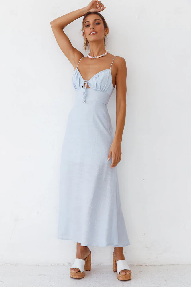 Heart In Two Maxi Dress Blue
