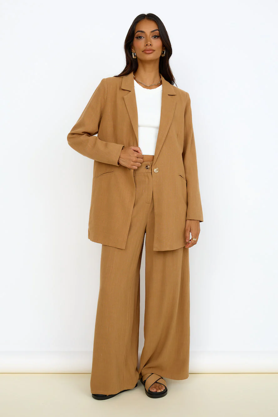 GIRL AND THE SUN Lia Pants Walnut