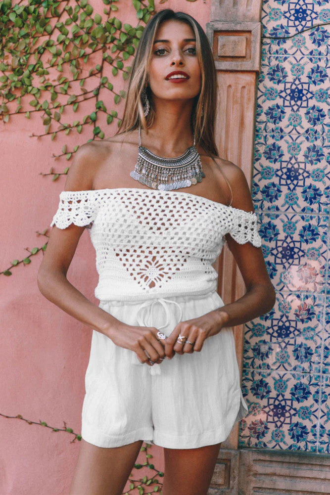 Moon Rising Playsuit White