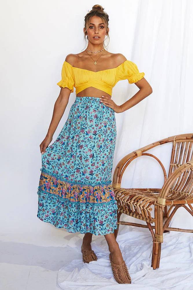 Exotica Maxi Skirt Blue