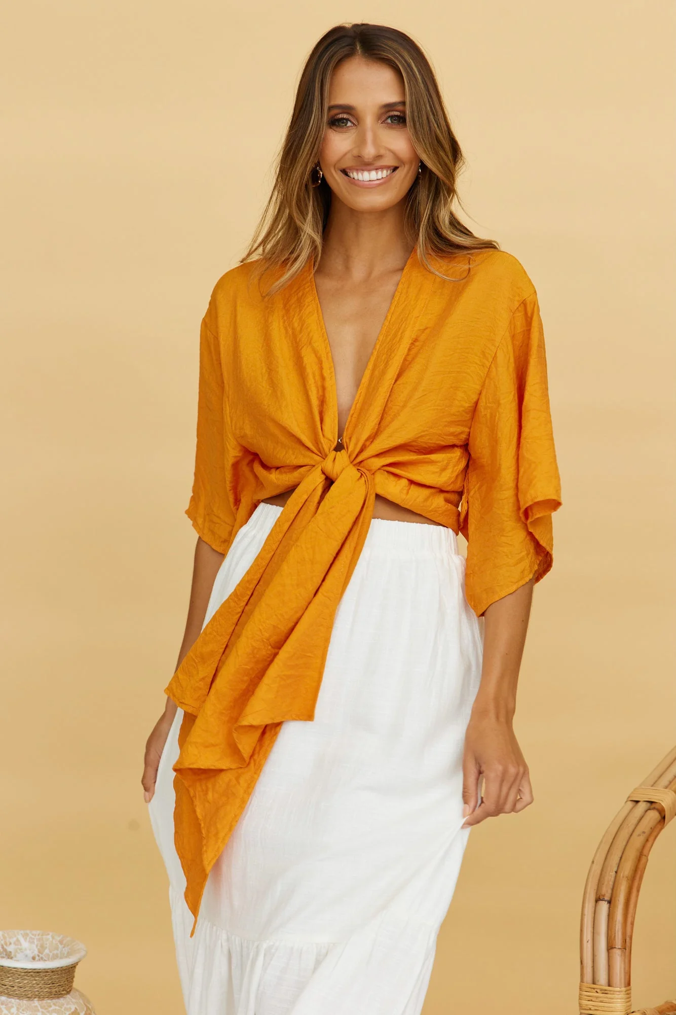 Turkish Rose Top Orange
