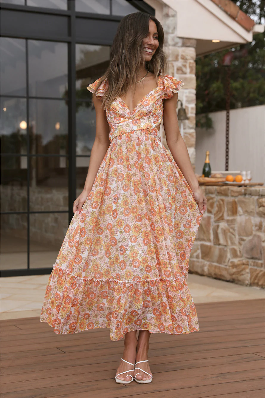 Starting Over Maxi Dress Orange